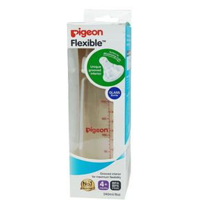Pigeon Flexible Feeding Bottle (glas) 240ml (4-month) (Code-26688)